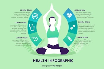 Health infographic template flat design Free Vector