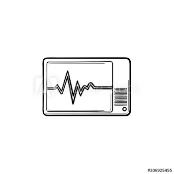 Health monitor hand drawn outline doodle icon