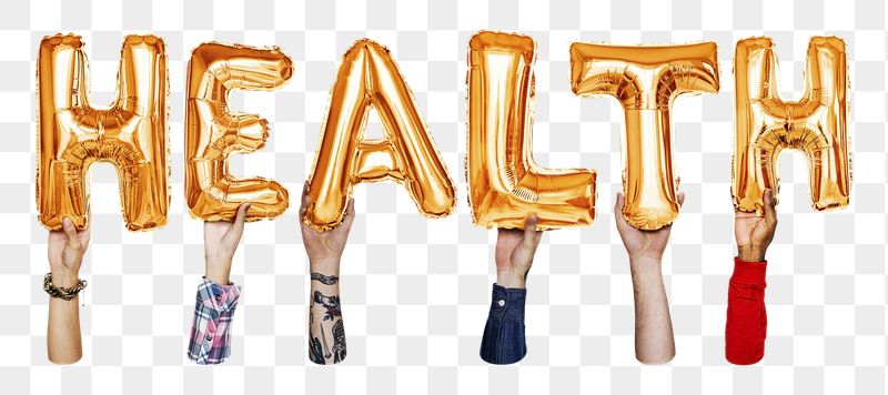 Health png, letter foil balloon, | Free PNG - rawpixel