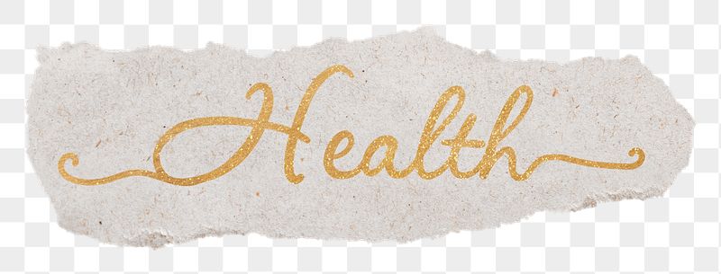 Health png word, gold glittery | Free PNG - rawpixel