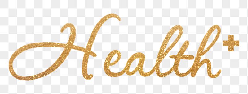 Health png word, gold glittery | Free PNG - rawpixel
