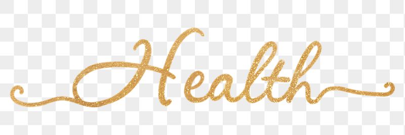 Health png word, gold glittery | Free PNG - rawpixel