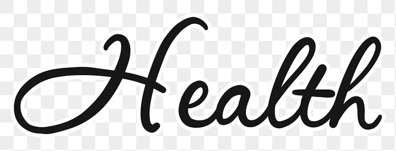 Health png word, minimal black | Free PNG - rawpixel