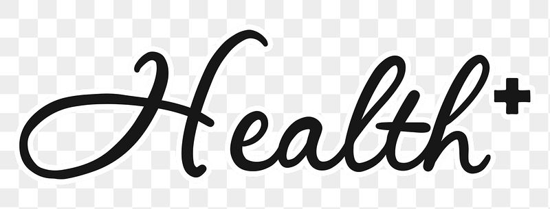 Health png word, minimal black | Free PNG - rawpixel