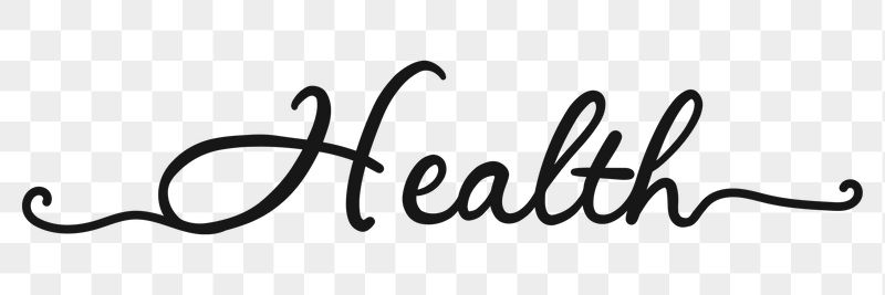 Health png word, minimal black | Free PNG - rawpixel
