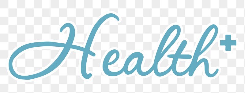 Health png word sticker, blue | Free PNG - rawpixel