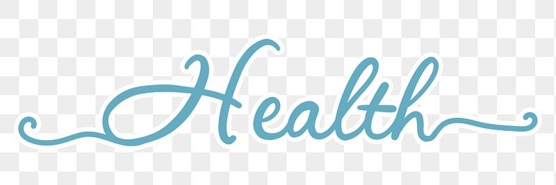 Health png word sticker, blue | Free PNG - rawpixel