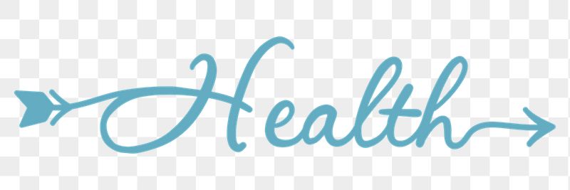 Health png word sticker, blue | Free PNG - rawpixel