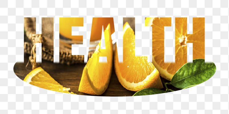 Health png word sticker, orange | Free PNG - rawpixel