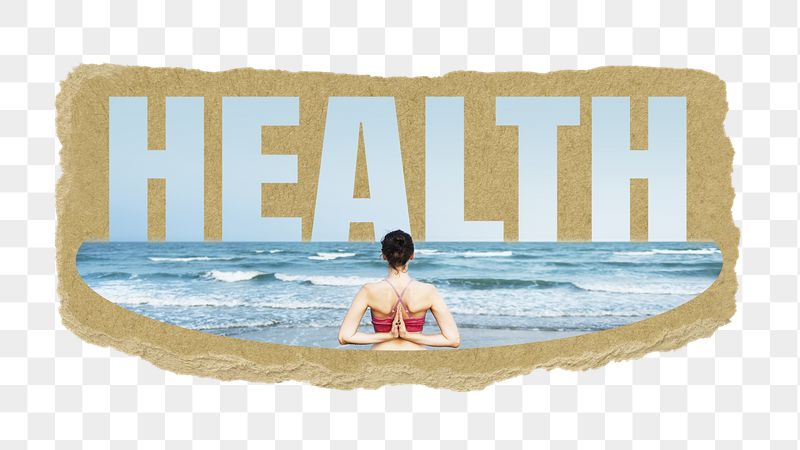 Health png word sticker, ripped | Free PNG - rawpixel