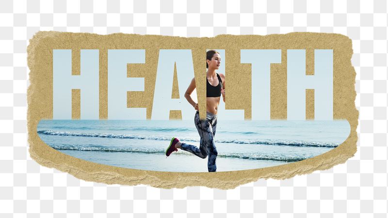 Health png word sticker, ripped | Free PNG - rawpixel