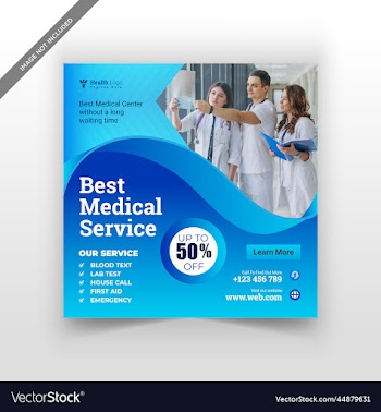 health social media banner template design