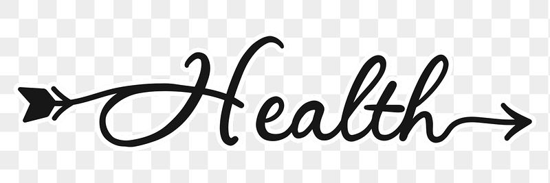Health word png, minimal black | Free PNG - rawpixel