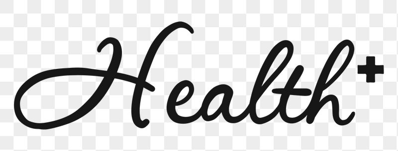 Health word png, minimal black | Free PNG - rawpixel