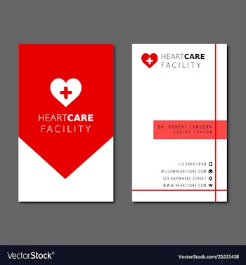 Healthcare business card vector image