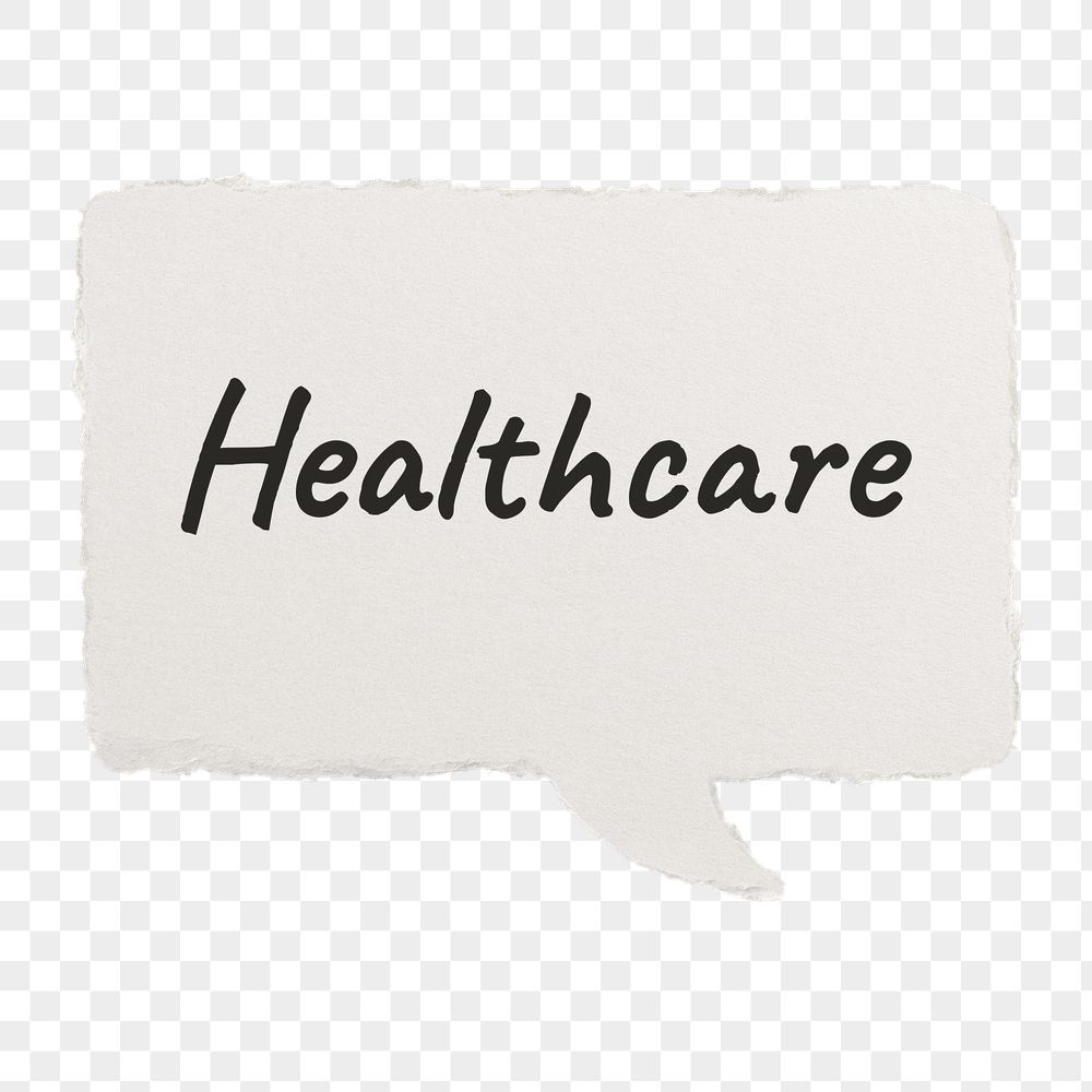 Healthcare png typography sticker, speech | Free PNG - rawpixel
