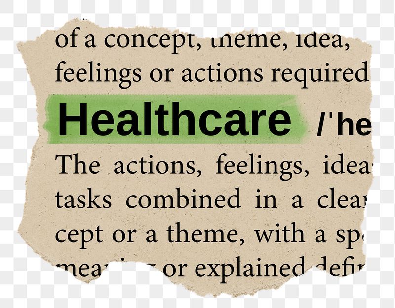 Healthcare png word sticker, torn | Free PNG - rawpixel