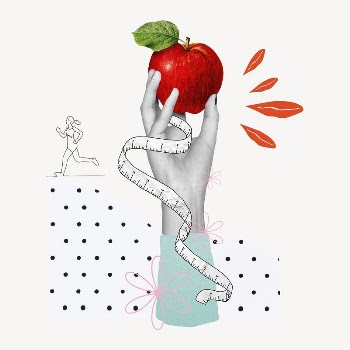 Healthy diet, hand holding apple | Free Photo - rawpixel