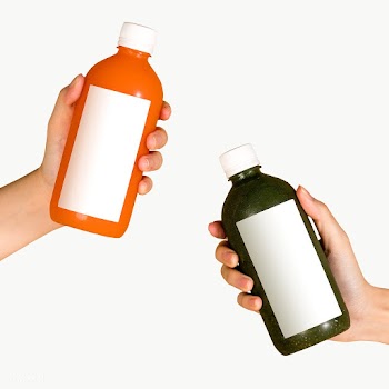 Healthy drink in bottles with label mockup | Free  transparent png - 2301201