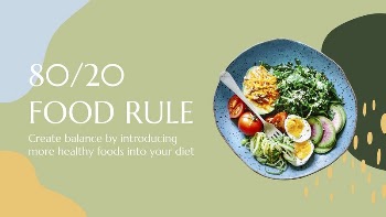 Healthy eating Powerpoint presentation template, | Free Vector Template - rawpixel
