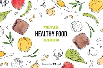 Healthy food background Free Vector