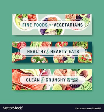 healthy food banner template design