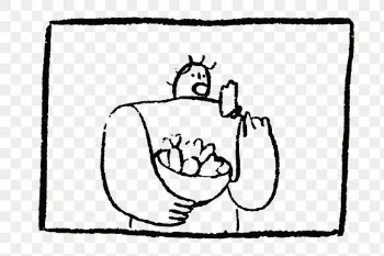Healthy food png hand drawn eating cartoon… | Free stock illustration | High Resolution graphic