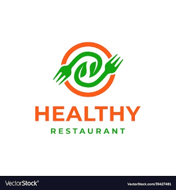 healthy food restaurant logo icon