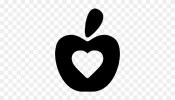 Healthy Food Symbol Of An Apple With A Heart Vector - Icono De Comida Saludable Png