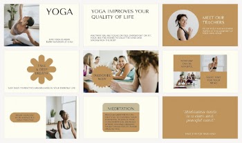 Healthy lifestyle presentation templates, yoga | Free Vector - rawpixel