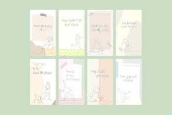 Healthy lifestyle templates, cute doodle | Free Vector - rawpixel