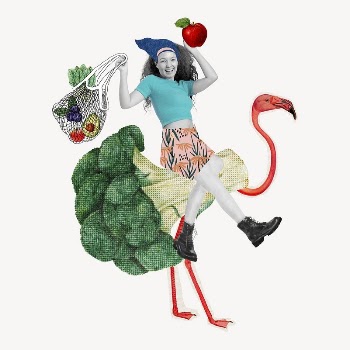 Healthy lifestyle, woman creative remix | Free Photo - rawpixel