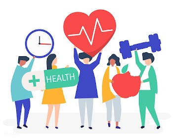 Healthy people carrying different icons relat.. | Free stock vector - 478722