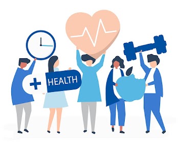 Healthy people carrying different icons relat.. | Free stock vector - 478728