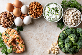 Healthy Protein Foods Flat Lay