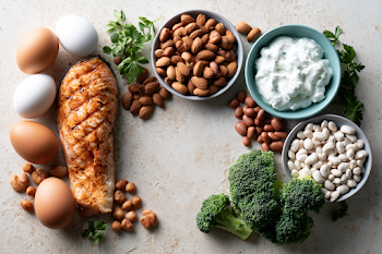 Healthy Protein Foods Flat Lay