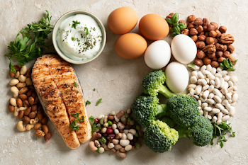 Healthy Protein Foods Flat Lay