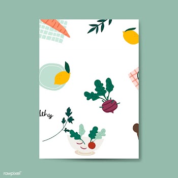 Healthy vegan food poster vector | Free stock vector - 537948