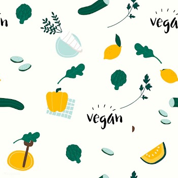 Healthy vegan seamless wallpaper vector | Free stock vector - 537932