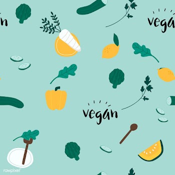 Healthy vegan seamless wallpaper vector | Free stock vector - 537976