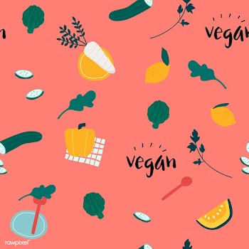Healthy vegan seamless wallpaper vector | Free stock vector - 538000