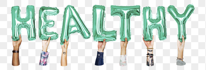 Healthy word png, hands holding | Free PNG - rawpixel