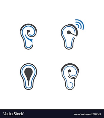 Hearing aids logo vector image