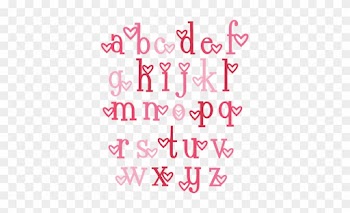 Heart Alphabet Lowercase Svg Scrapbook Cut File Cute - Cute Hearts