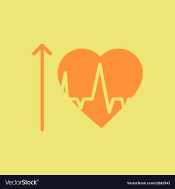 Heart and arrow various symptoms of leukemia on vector image