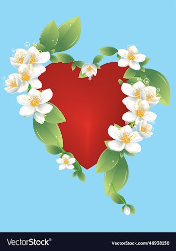 heart and flowers
