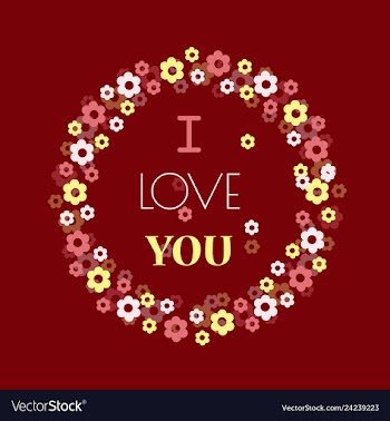 Heart and flowers gift for your loved vector image