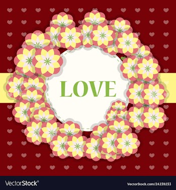Heart and flowers gift for your loved vector image