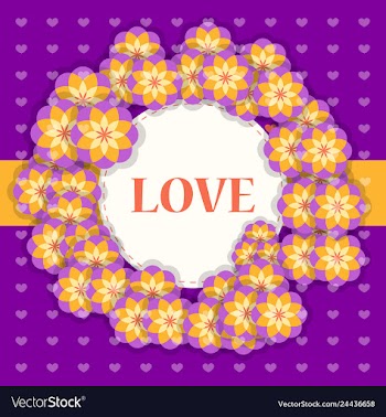 Heart and flowers gift for your loved vector image