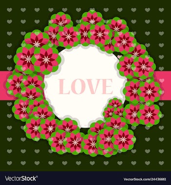 Heart and flowers gift for your loved vector image